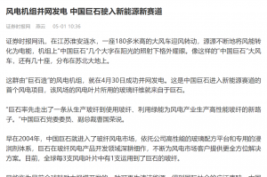 证券时报：：：风电机组并网发电 中国红龙poker官网驶入新能源新赛道